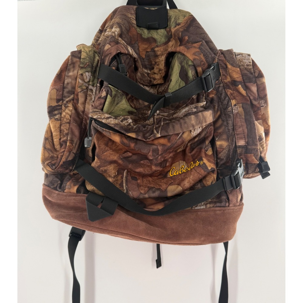 Cabelas Advantage Timber Camo Hunting Backpack Suede Bottom Tactical Rucksack